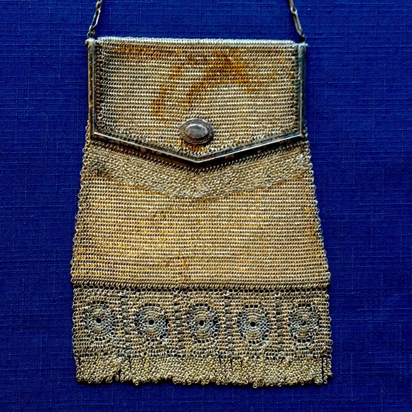 Vintage Monogrammed Mesh Evening Purse - Picture 2 of 5